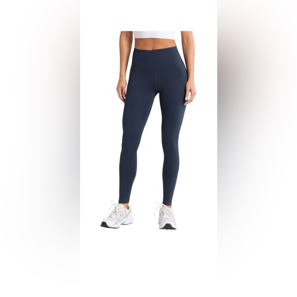 Zella Zeltek High Waist High Support Ankle Leggings in Navy Denim Size L New